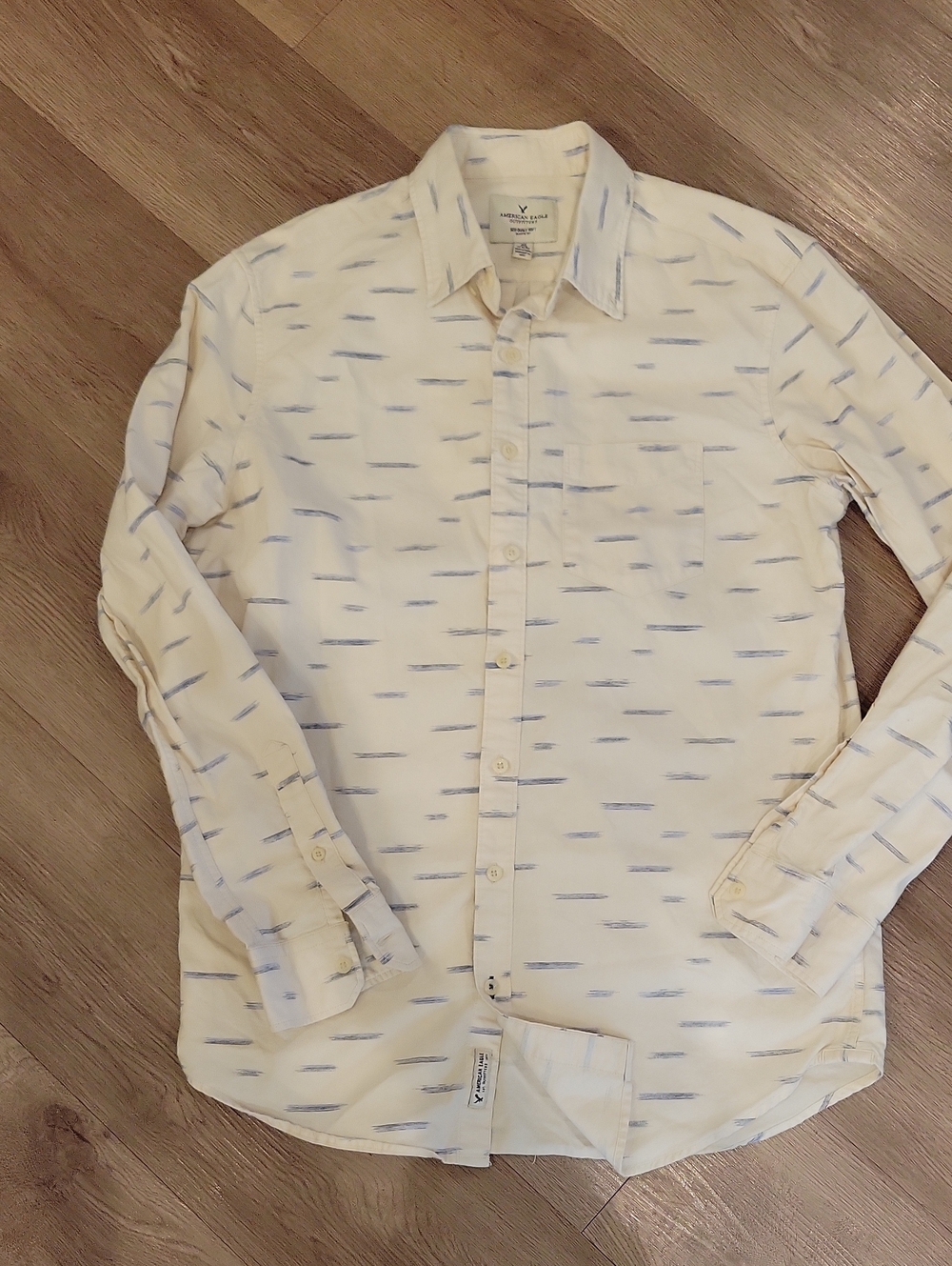 American Eagle Men Medium Tall Long Sleeve Button Down Shirt